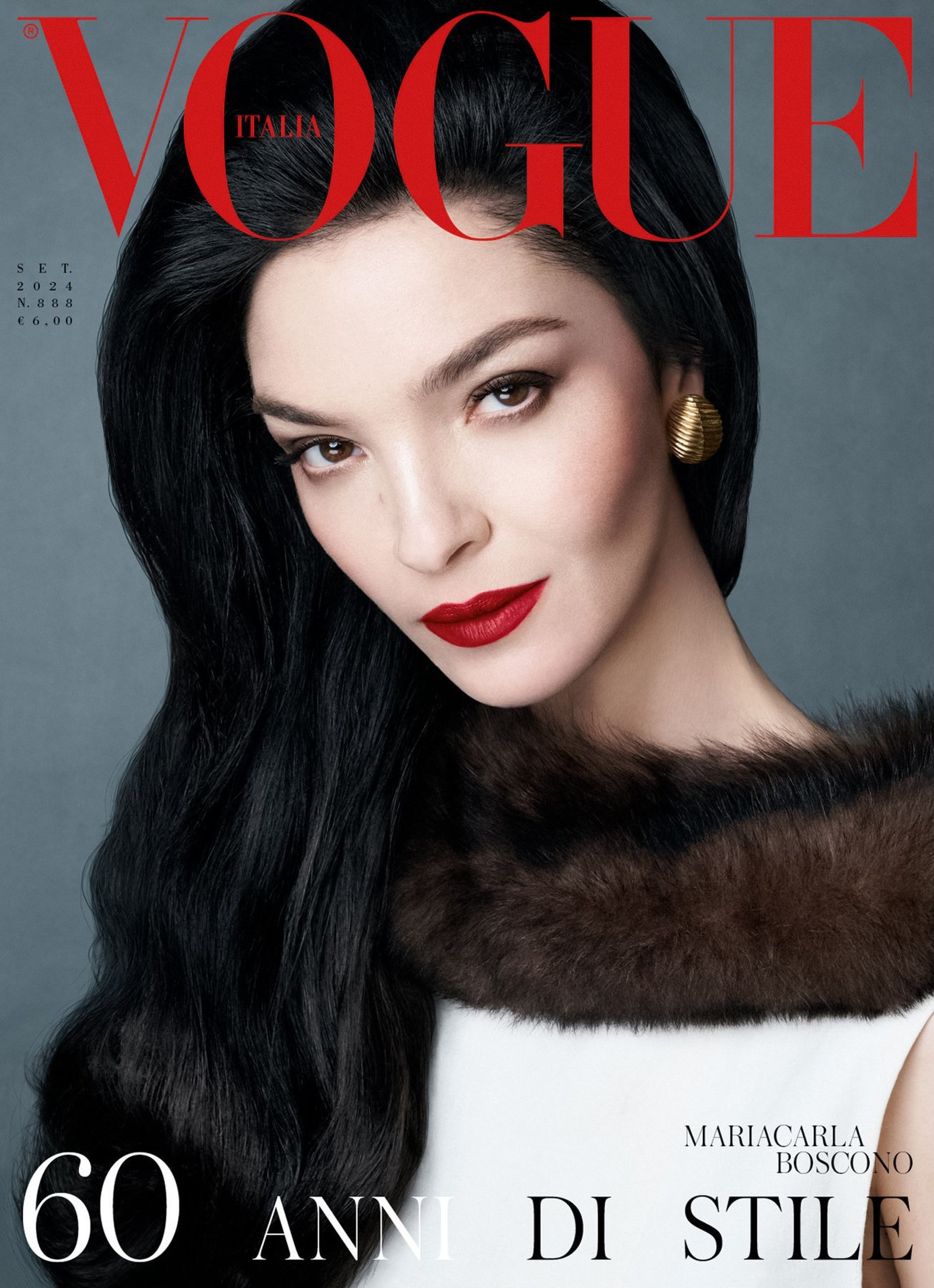 Обложка юбилейного Vogue Italia 2024: Мариякарла Босконо 60 лет Vogue Italia: обложка с Мариякарлой Босконо