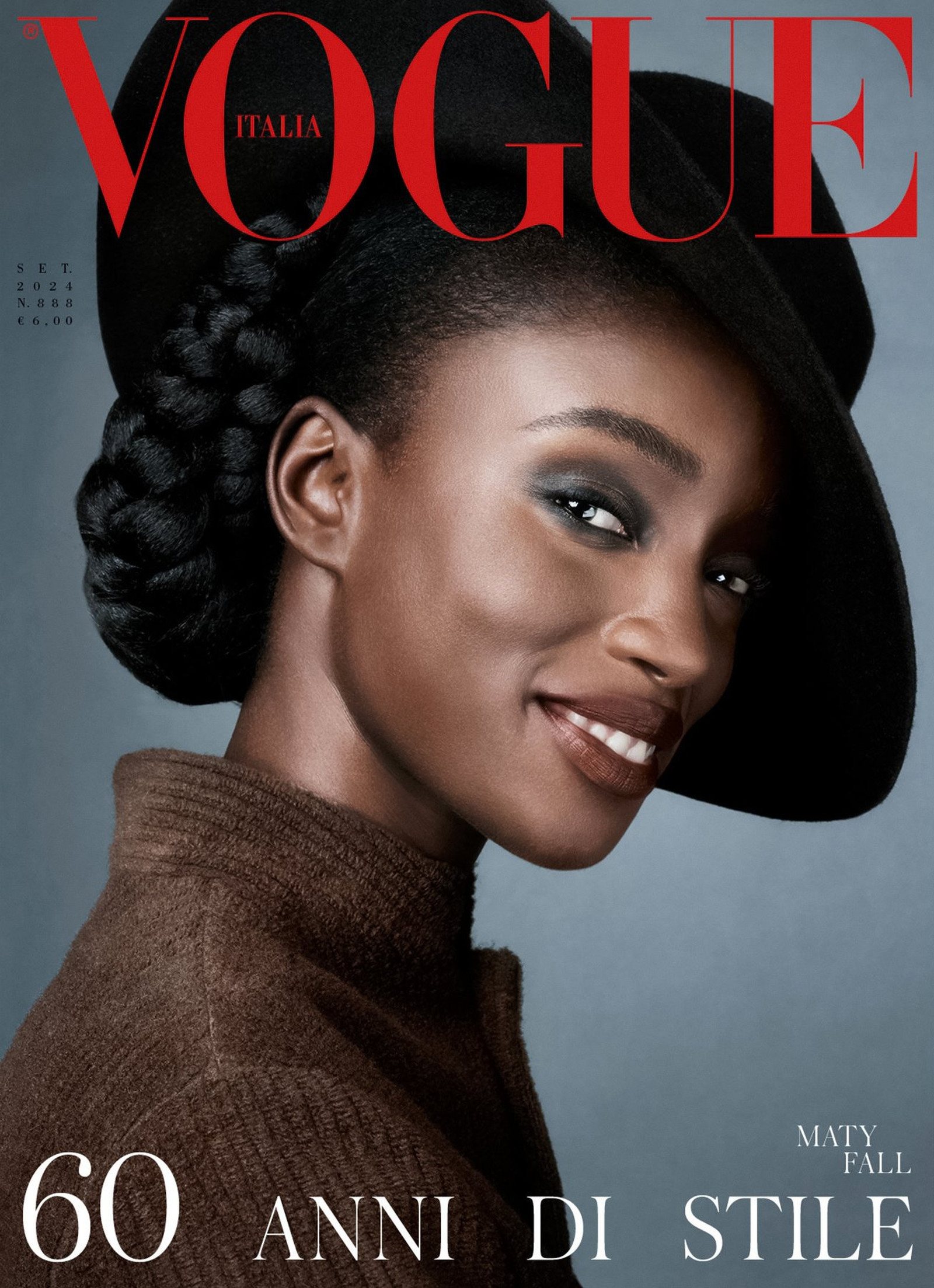 Обложка юбилейного Vogue Italia 2024: Мэти Фолл 60 лет Vogue Italia: обложка с Мэти Фолл