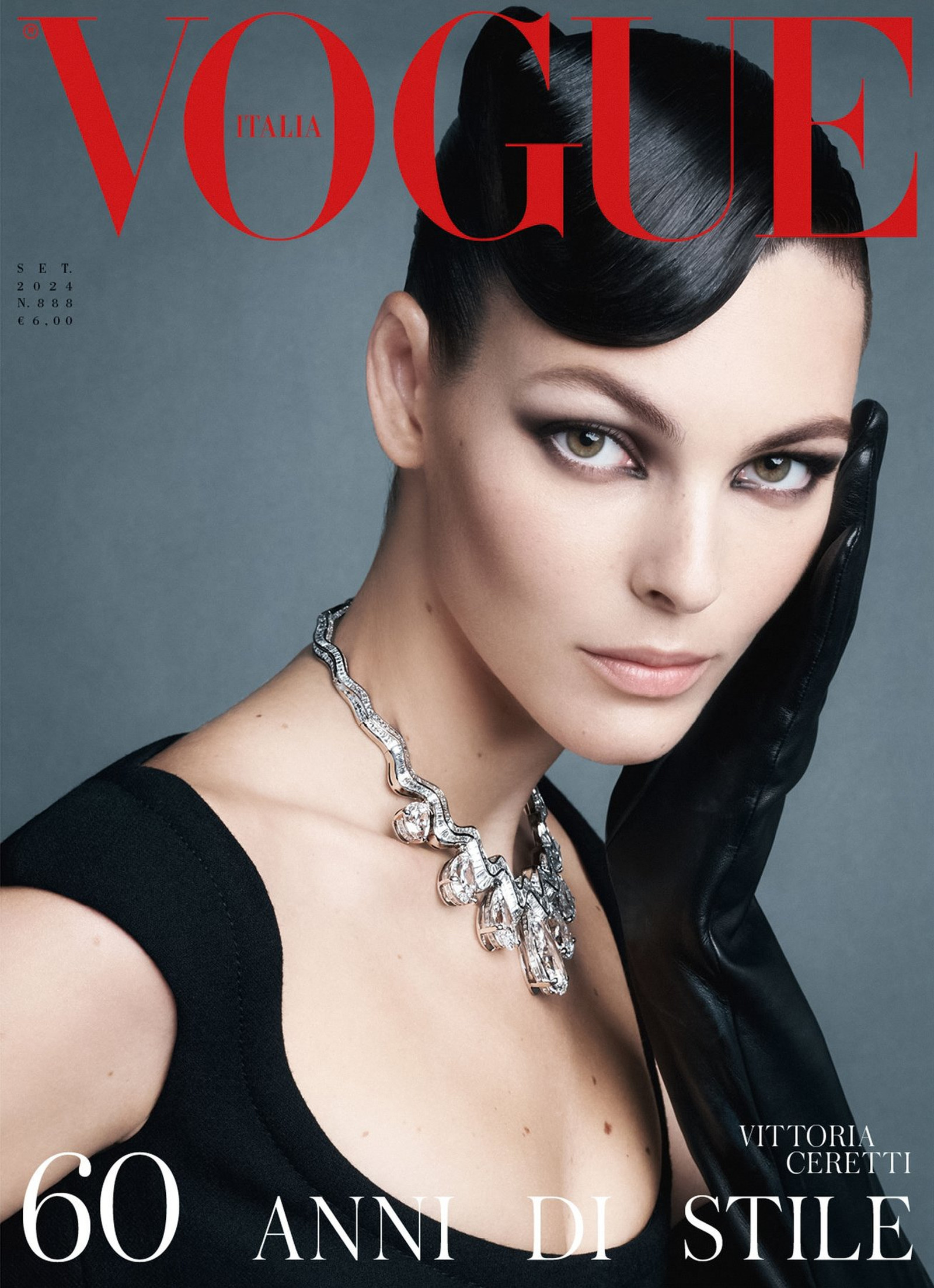Обложка юбилейного Vogue Italia 2024: Виттория Черетти 60 лет Vogue Italia: обложка с Витторией Черетти