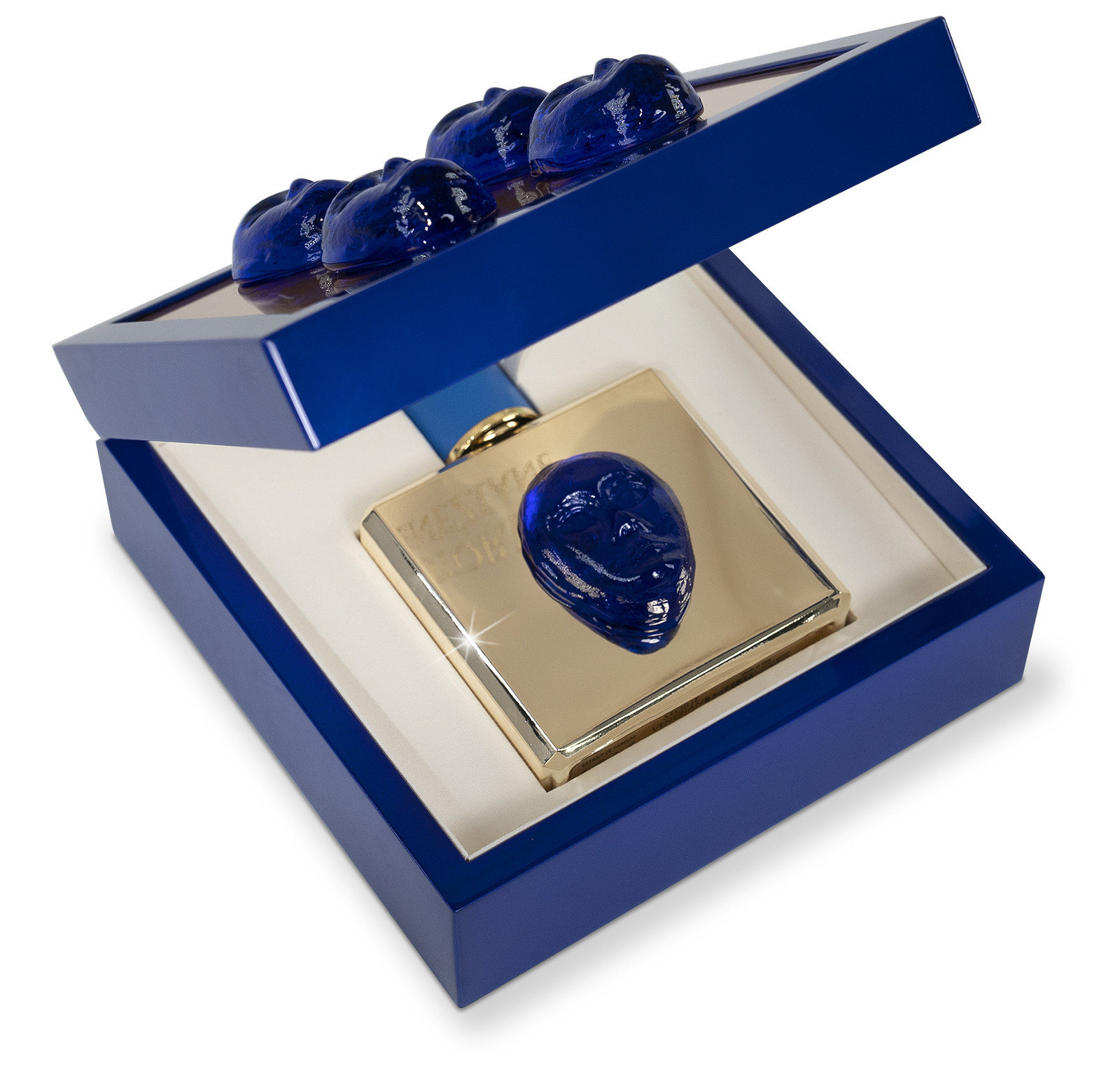 Экстракт Valmont The Blu Cobalto I Limited Edition в боксе с масками из муранского стекла Рождественская коллекция Blue Odyssey Valmont 2024: The Blu Cobalto I Limited Edition