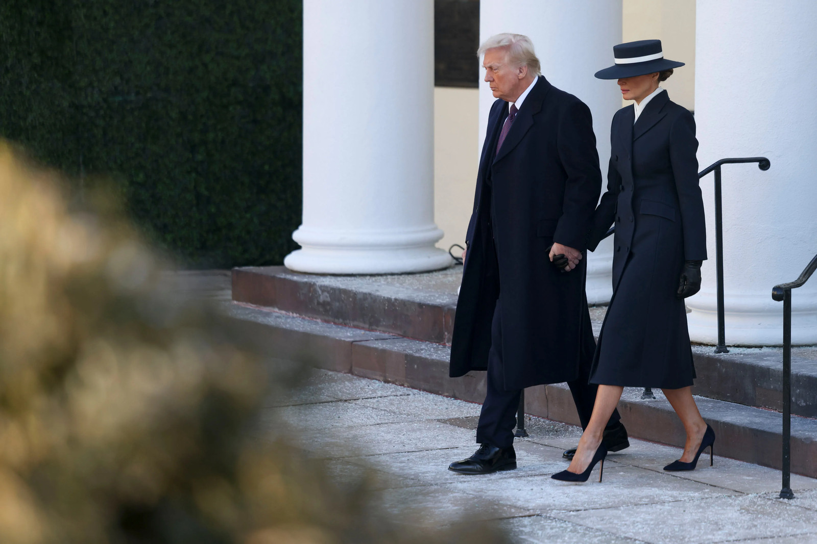Инаугурация президента США 2025: Дональд Трамп и Мелания Трамп Мелания Трамп на инаугурации президента США 2025